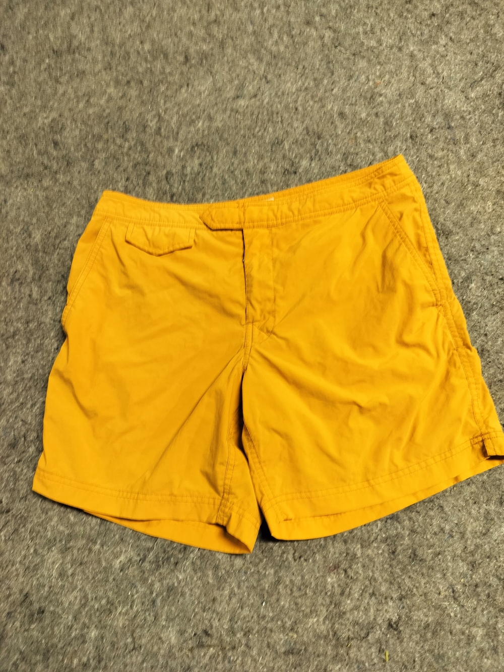 J. Crew Men's Flat Front Shorts in Mustard Yellow